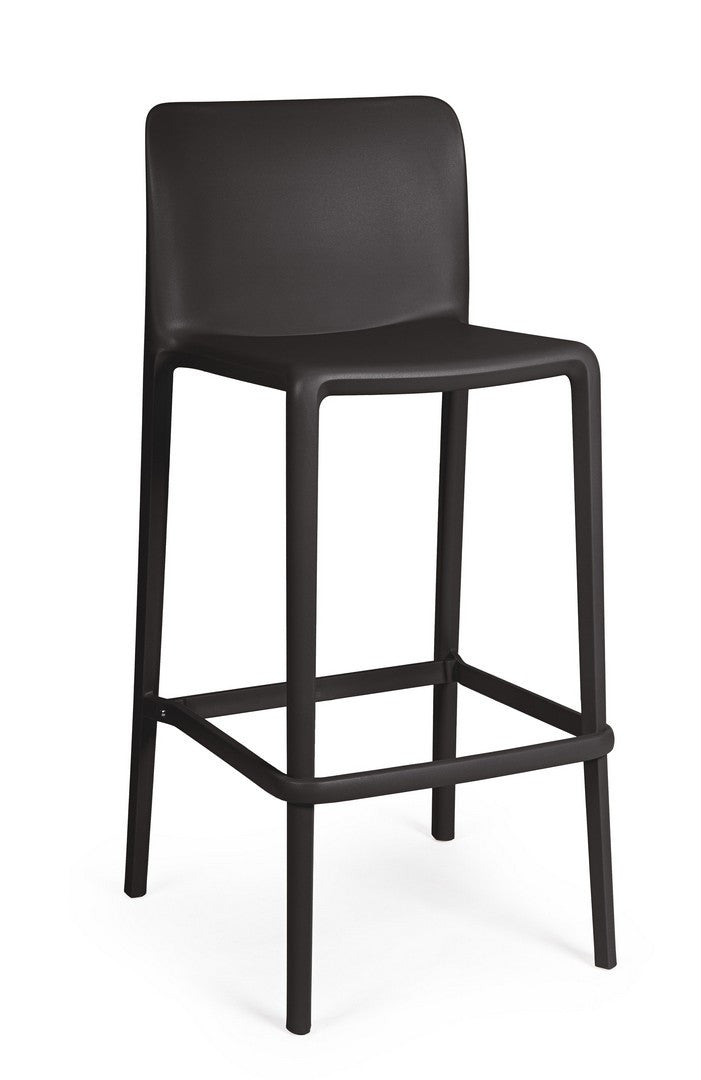 Scaun Bar Plastic Negru, Chloris Bizzotto - Imagine 1