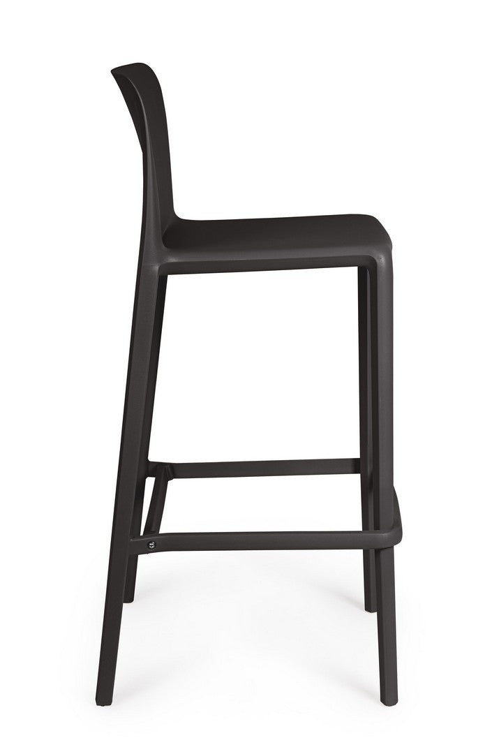 Scaun Bar Plastic Negru, Chloris Bizzotto - Imagine 5