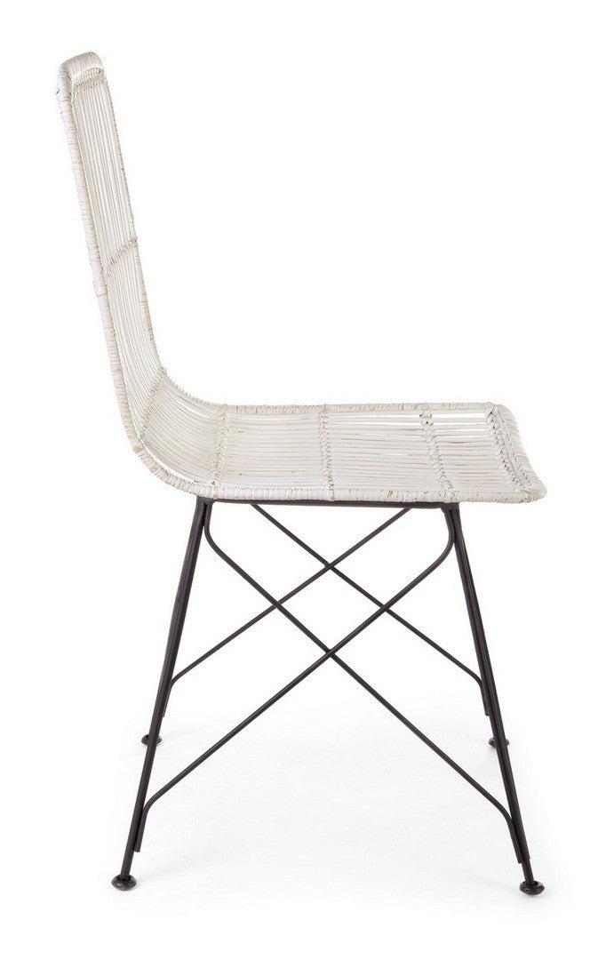 Scaun Dining Ratan Natural Alb, Lucila Bizzotto - Imagine 4