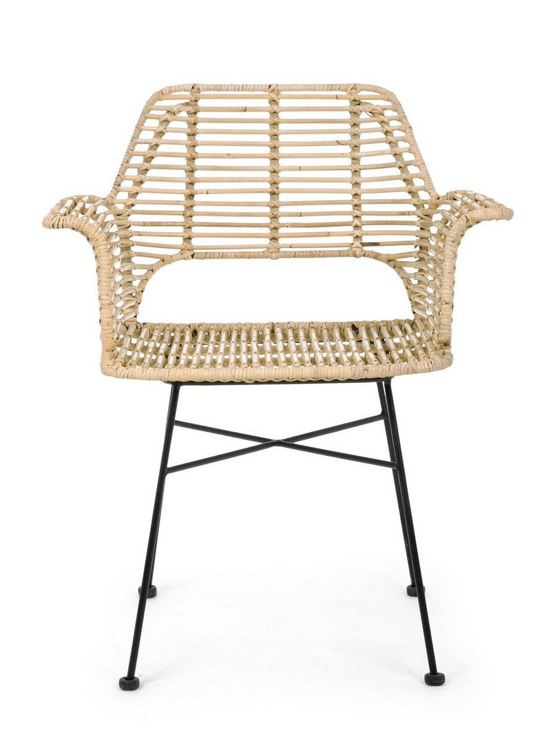 Scaun Dining Natural Ratan Cu Brațe, Tunas Bizzotto - Imagine 3