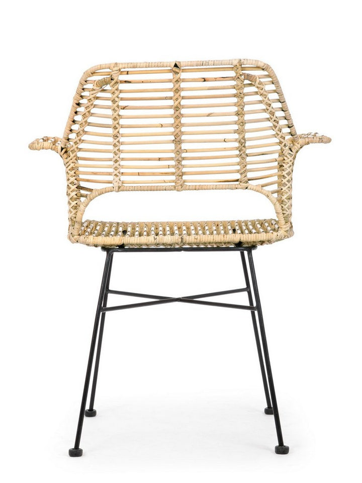 Scaun Dining Natural Ratan Cu Brațe, Tunas Bizzotto - Imagine 4
