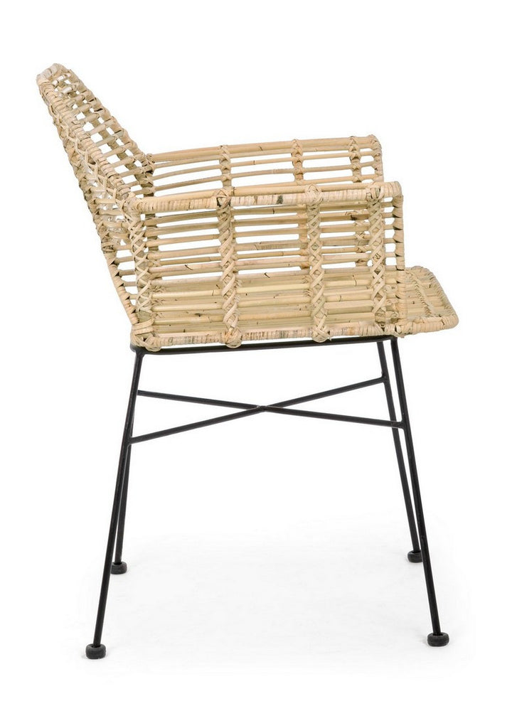 Scaun Dining Natural Ratan Cu Brațe, Tunas Bizzotto - Imagine 5