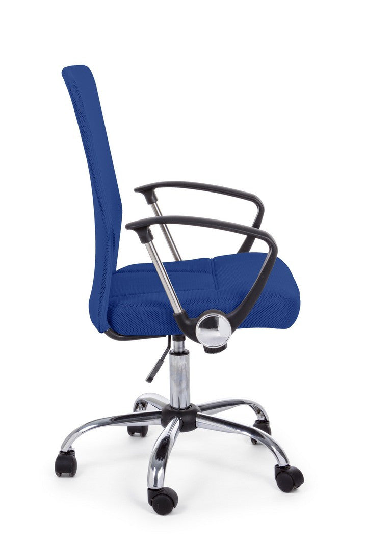 Scaun Birou Rotativ Tapițat Textil Albastru, Brisbane Bizzotto - Imagine 4