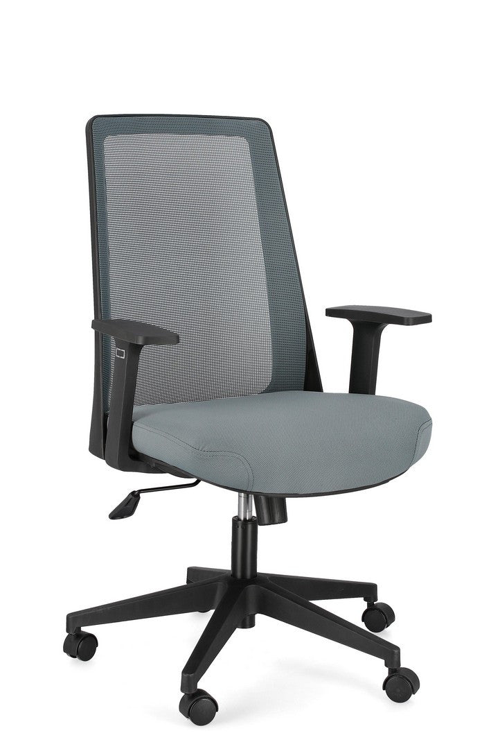 Scaun Birou Rotativ Textil Gri, Wesley Bizzotto - Imagine 1