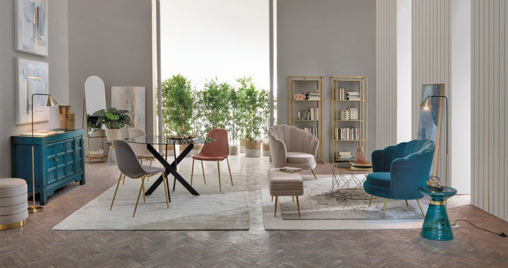 Bancă Depozitare Tapițată Catifea Bej, Pavlina Bizzotto - Imagine 9