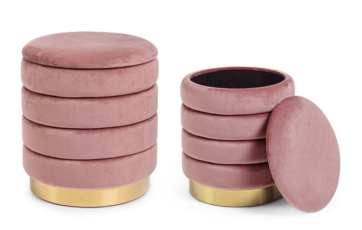 Set Pouf Catifea Roz Glam, Darina Antic Bizzotto - Imagine 4