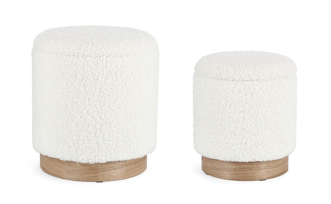 Set Pouf Depozitare Teddy White, Zoya Bizzotto - Imagine 1