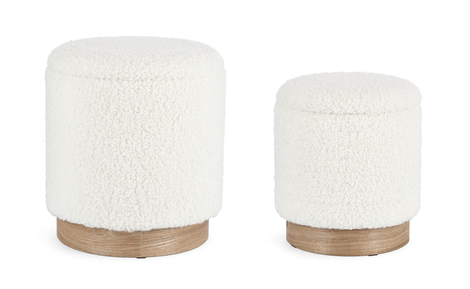 Set Pouf Depozitare Teddy White, Zoya Bizzotto - Imagine 1