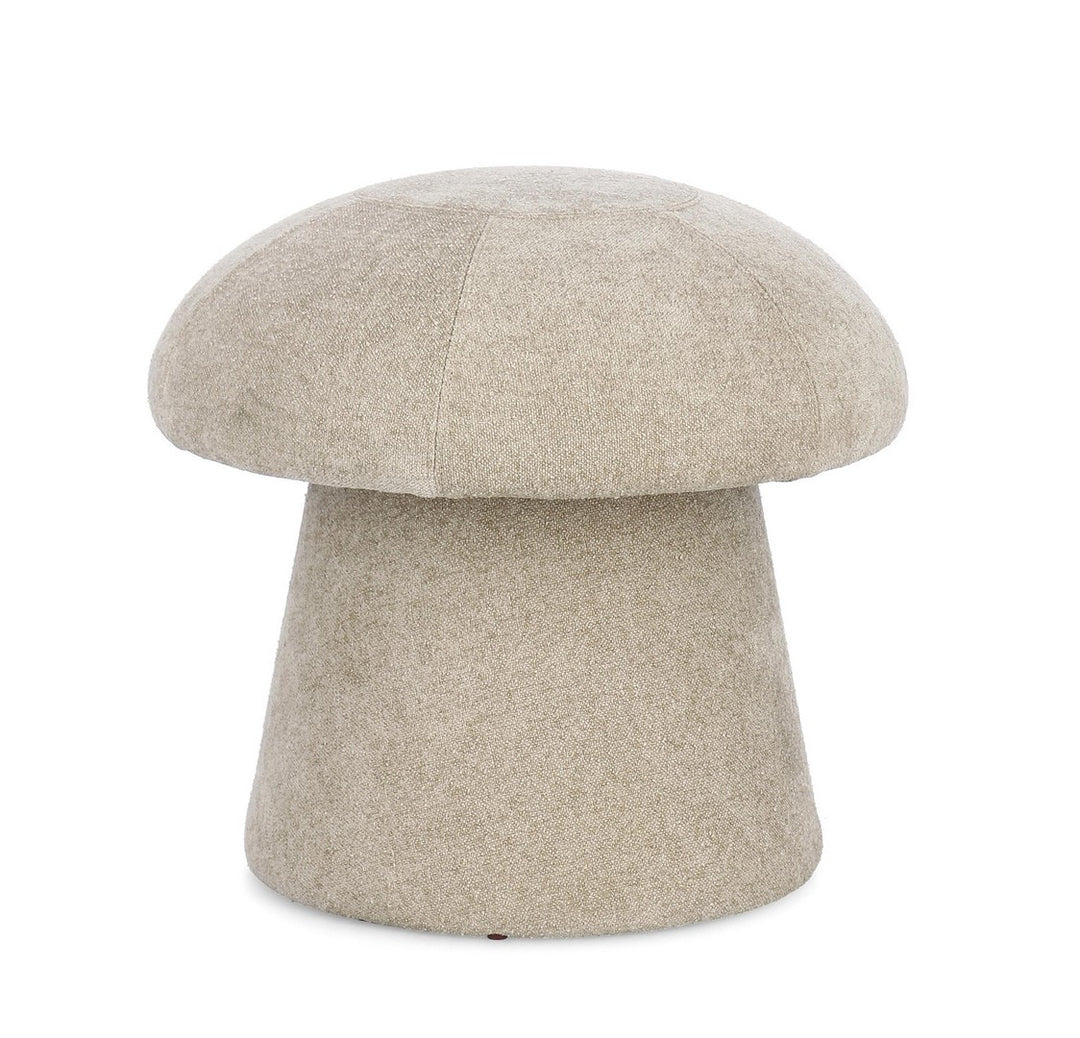 Pouf Depozitare Tapițat Textil Bej, Tiana Natural Bizzotto - Imagine 1