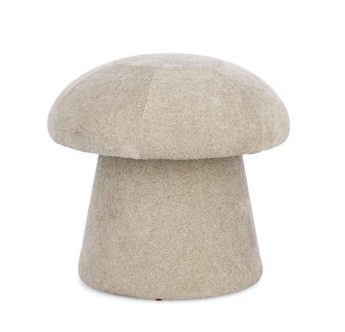 Pouf Depozitare Tapițat Textil Bej, Tiana Natural Bizzotto - Imagine 1