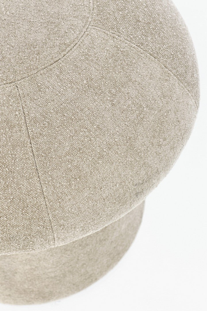 Pouf Depozitare Tapițat Textil Bej, Tiana Natural Bizzotto - Imagine 2