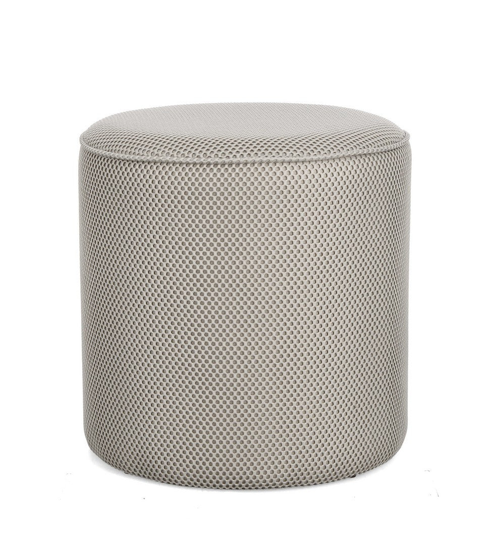 Pouf Modern Tapițat Gri Deschis, Oleysa Bizzotto - Imagine 1