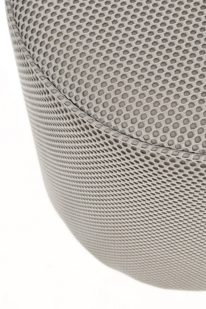 Pouf Modern Tapițat Gri Deschis, Oleysa Bizzotto - Imagine 2