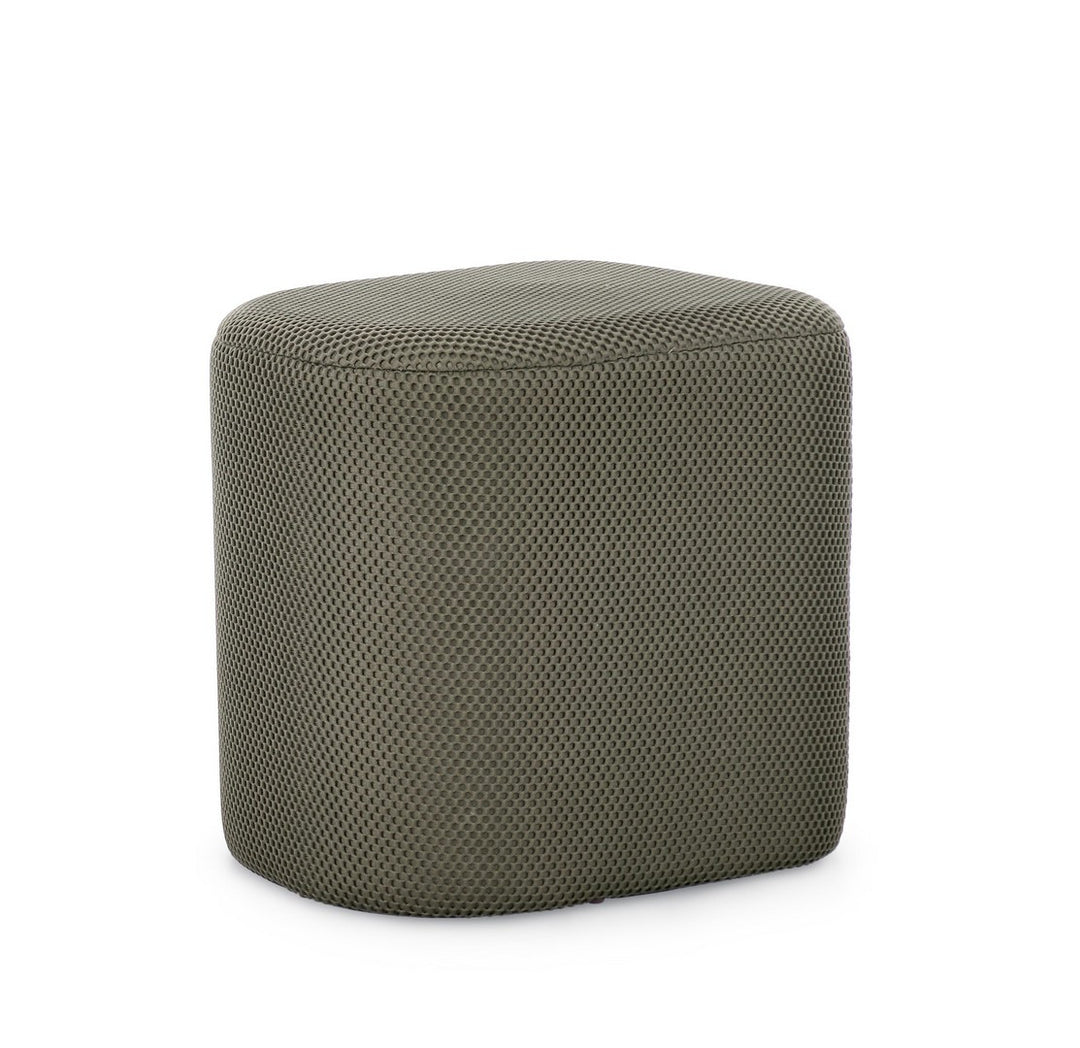 Pouf Modern Textil Verde Închis, Darya Bizzotto - Imagine 1