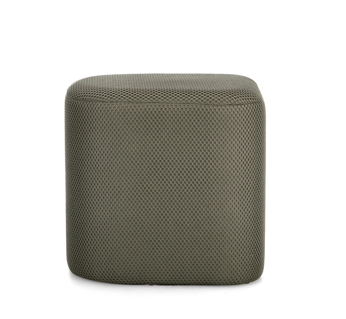 Pouf Modern Textil Verde Închis, Darya Bizzotto - Imagine 2