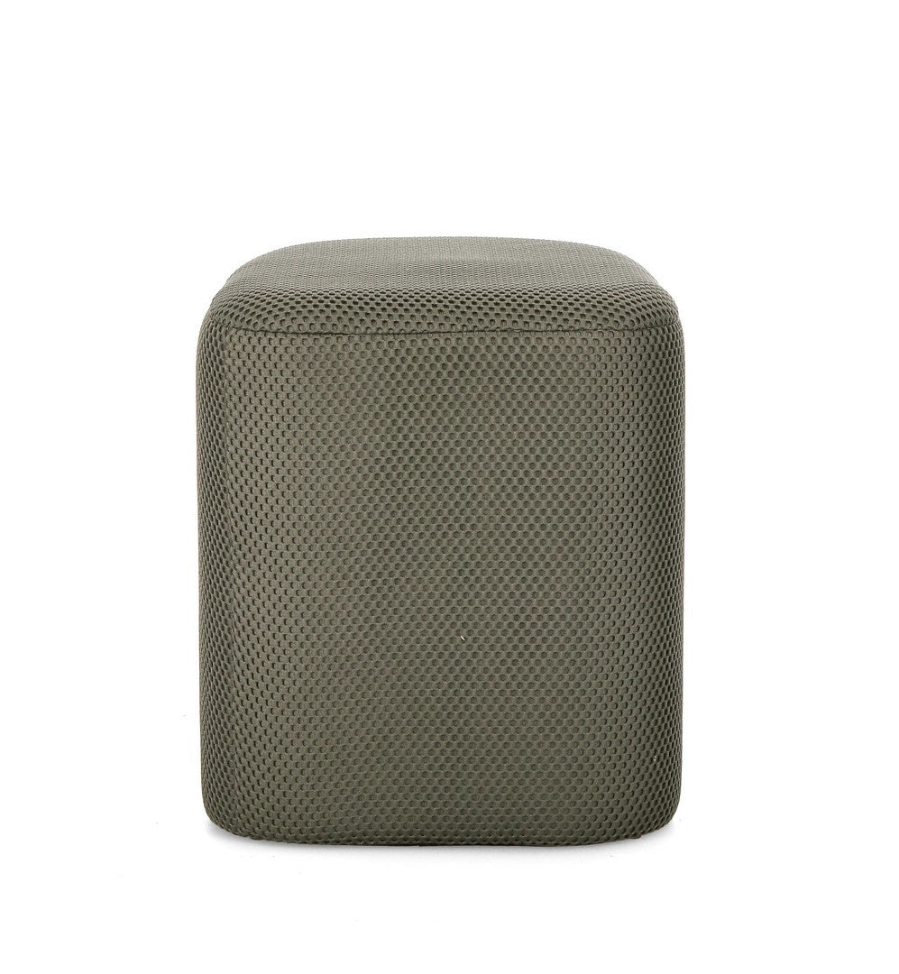 Pouf Modern Textil Verde Închis, Darya Bizzotto - Imagine 3