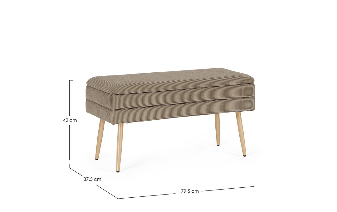 Bancă Tapițată Cu Depozitare Taupe, Olga Bizzotto - Imagine 2