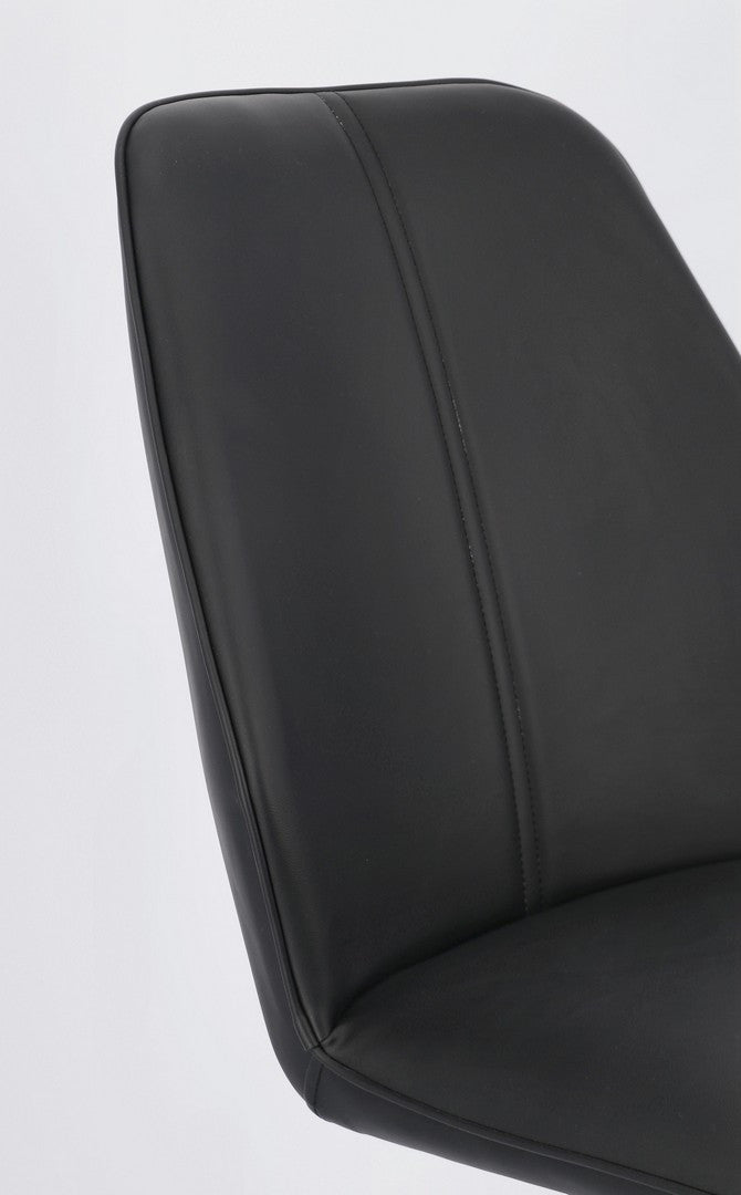 Scaun Dining Tapițat Piele Ecologică Negru, Maxwell Bizzotto - Imagine 6