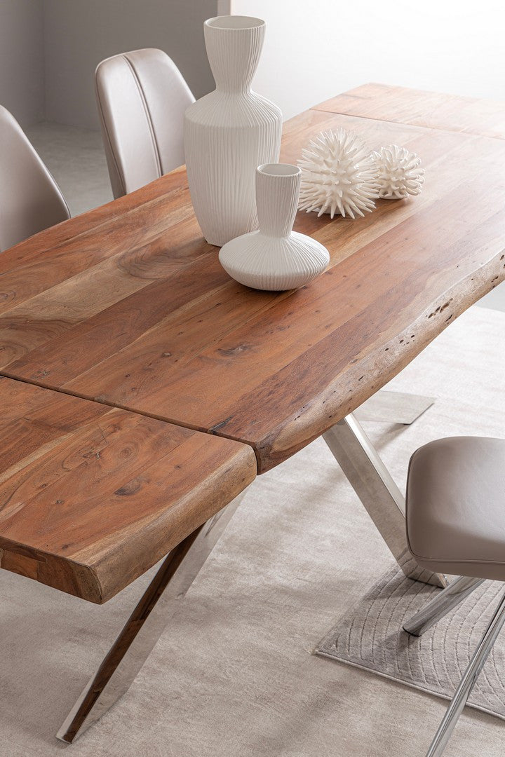 Scaun Dining Tapițat Piele Ecologică Taupe, Maxwell Bizzotto - Imagine 9