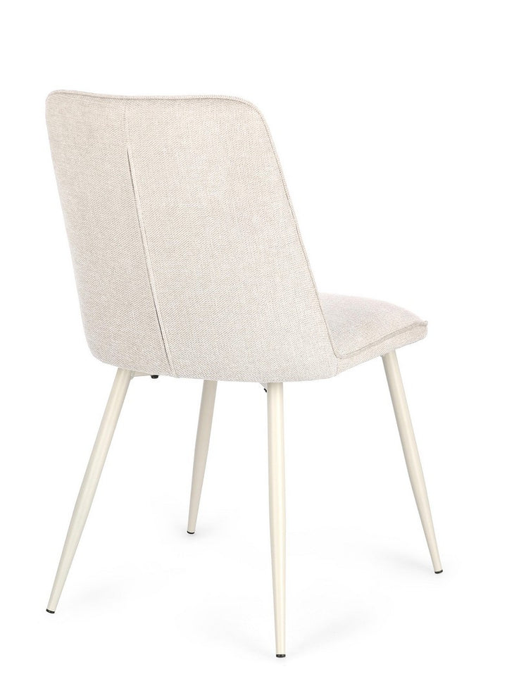 Scaun Dining Tapițat Textil Bej, Cora Bizzotto - Imagine 2