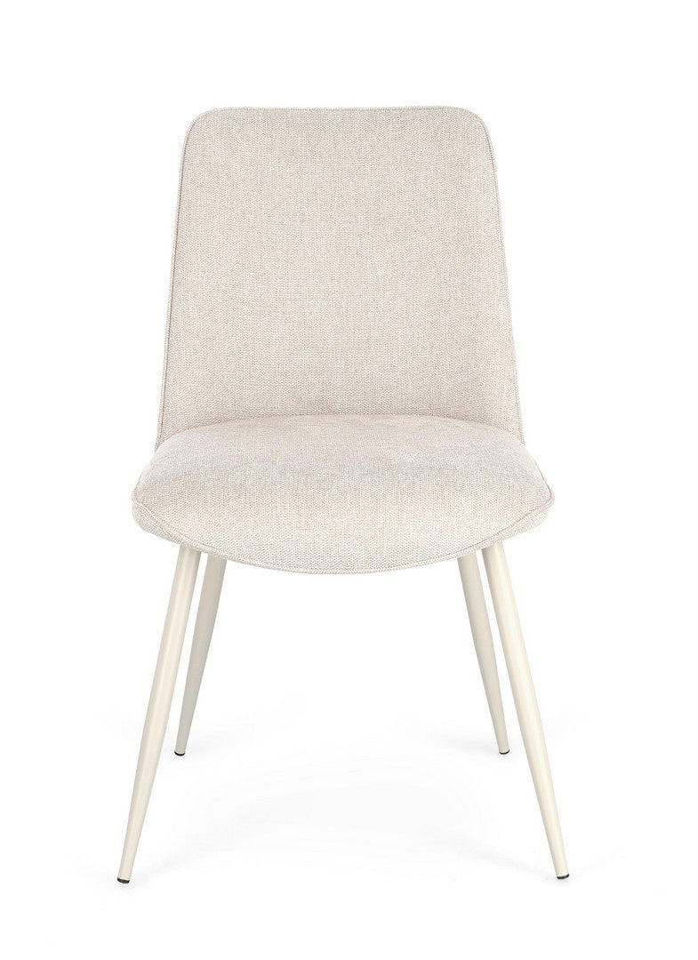 Scaun Dining Tapițat Textil Bej, Cora Bizzotto - Imagine 4