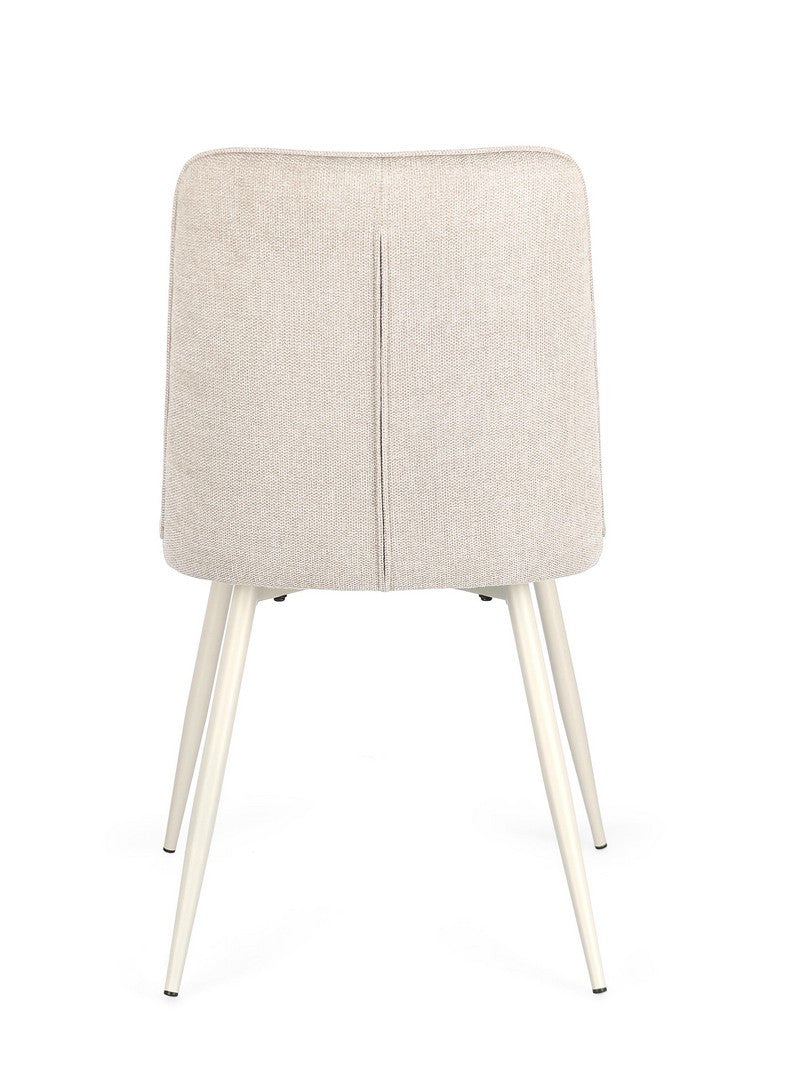 Scaun Dining Tapițat Textil Bej, Cora Bizzotto - Imagine 5