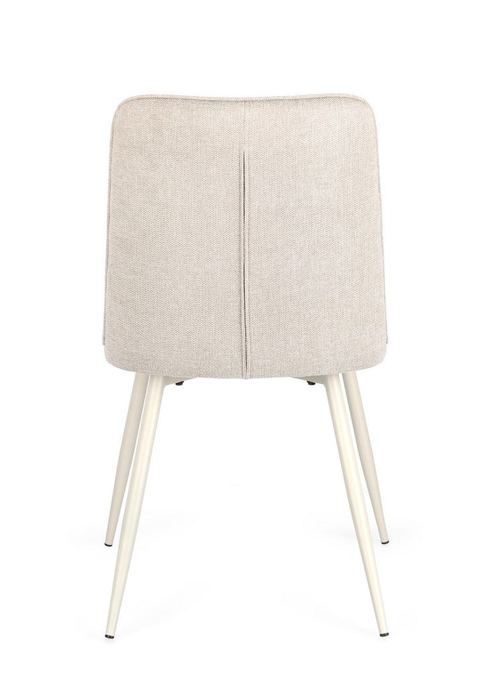 Scaun Dining Tapițat Textil Bej, Cora Bizzotto - Imagine 5