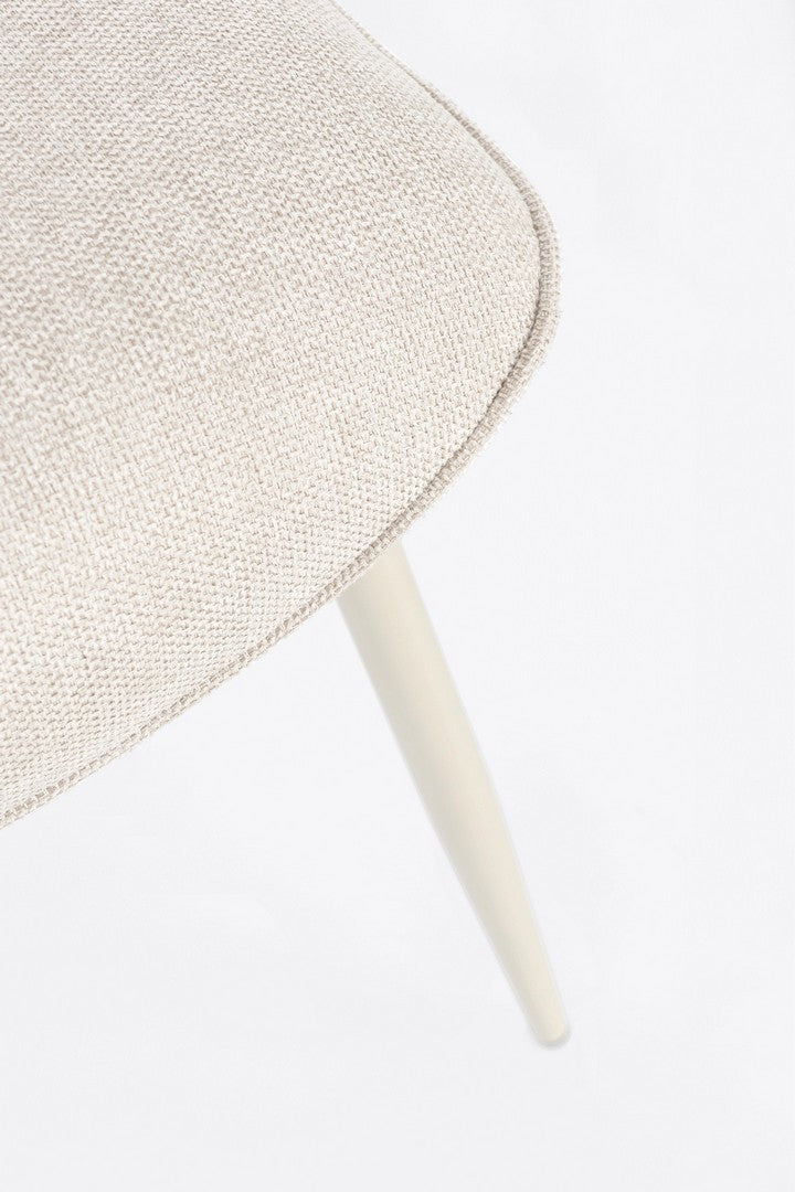 Scaun Dining Tapițat Textil Bej, Cora Bizzotto - Imagine 8