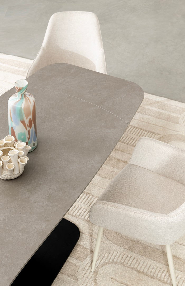 Scaun Dining Tapițat Textil Bej Cu Brațe, Cora Bizzotto - Imagine 9