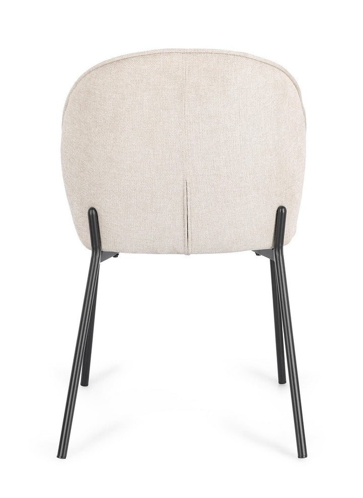 Scaun Dining Tapițat Textil Bej, Wendy Bizzotto - Imagine 5