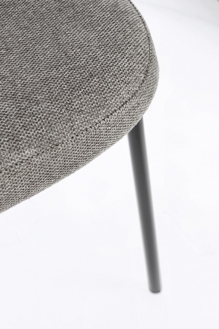 Scaun Dining Tapițat Textil Gri, Wendy Bizzotto - Imagine 8