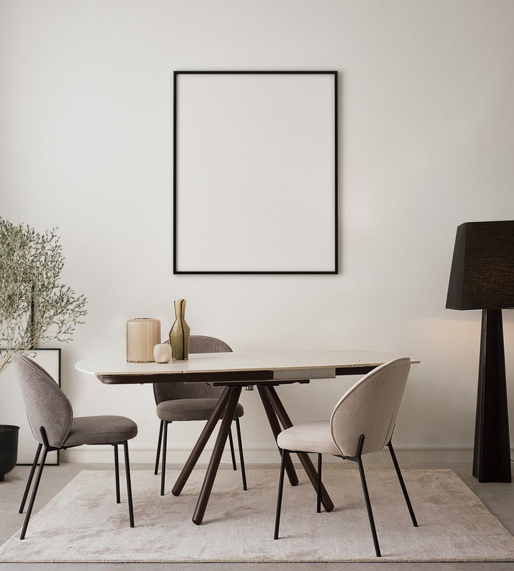Scaun Dining Tapițat Textil Gri, Wendy Bizzotto - Imagine 10