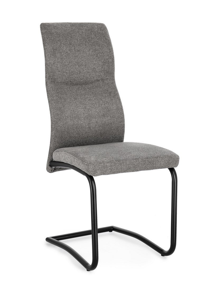 Scaun Dining Tapițat Textil Gri, Thelma Bizzotto - Imagine 1