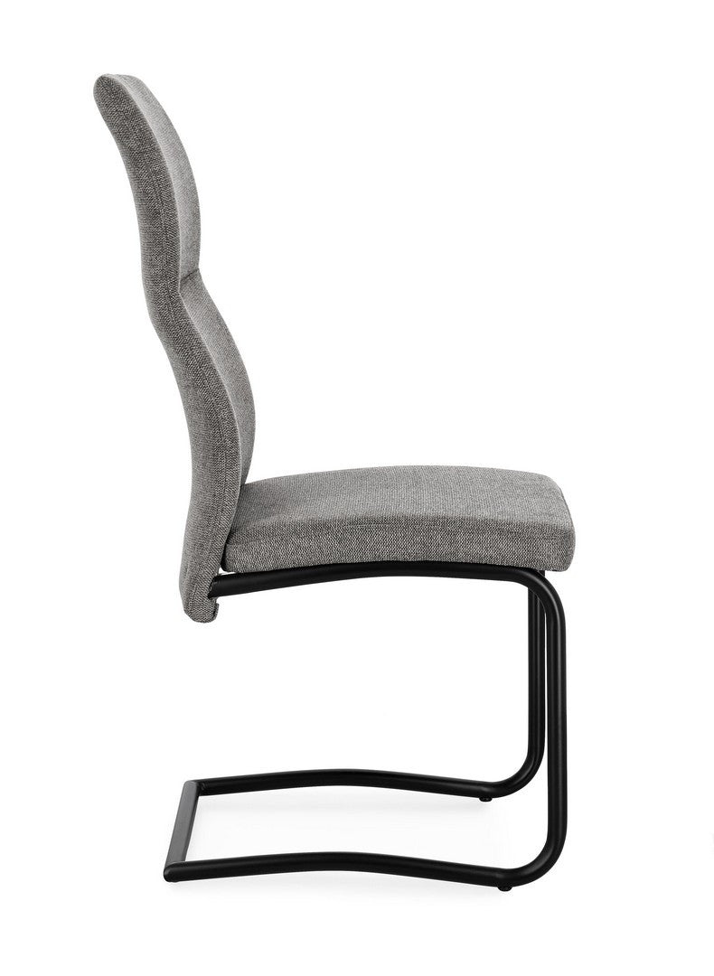 Scaun Dining Tapițat Textil Gri, Thelma Bizzotto - Imagine 6