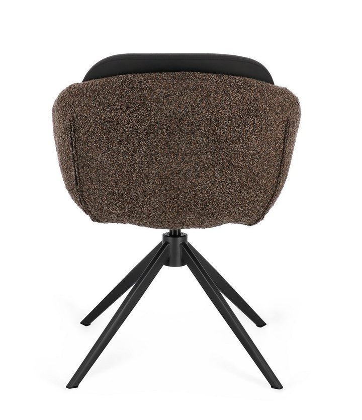 Scaun Birou Rotativ Tapițat Textil Maro, Averik Bizzotto - Imagine 4