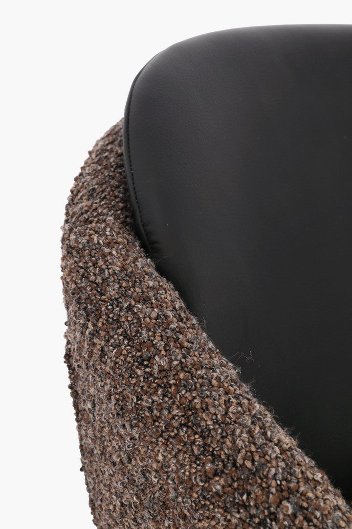 Scaun Birou Rotativ Tapițat Textil Maro, Averik Bizzotto - Imagine 6