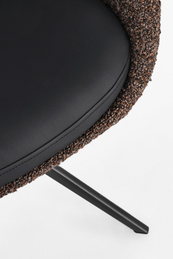 Scaun Birou Rotativ Tapițat Textil Maro, Averik Bizzotto - Imagine 7