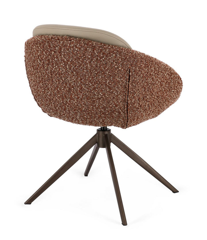 Scaun Birou Rotativ Tapițat Textil Bej, Averik Brick Bizzotto - Imagine 2