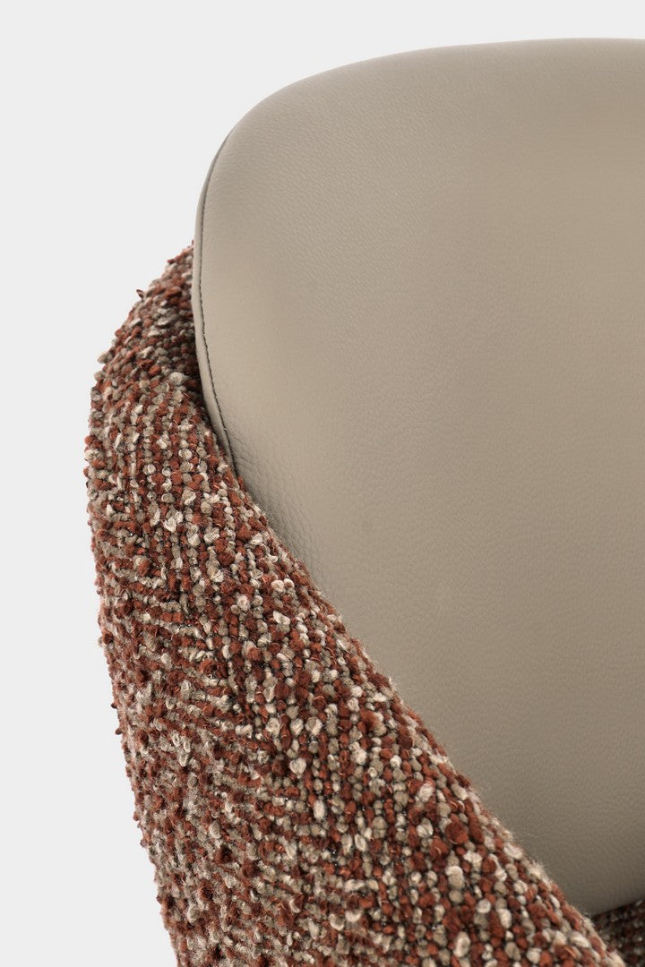 Scaun Birou Rotativ Tapițat Textil Bej, Averik Brick Bizzotto - Imagine 6