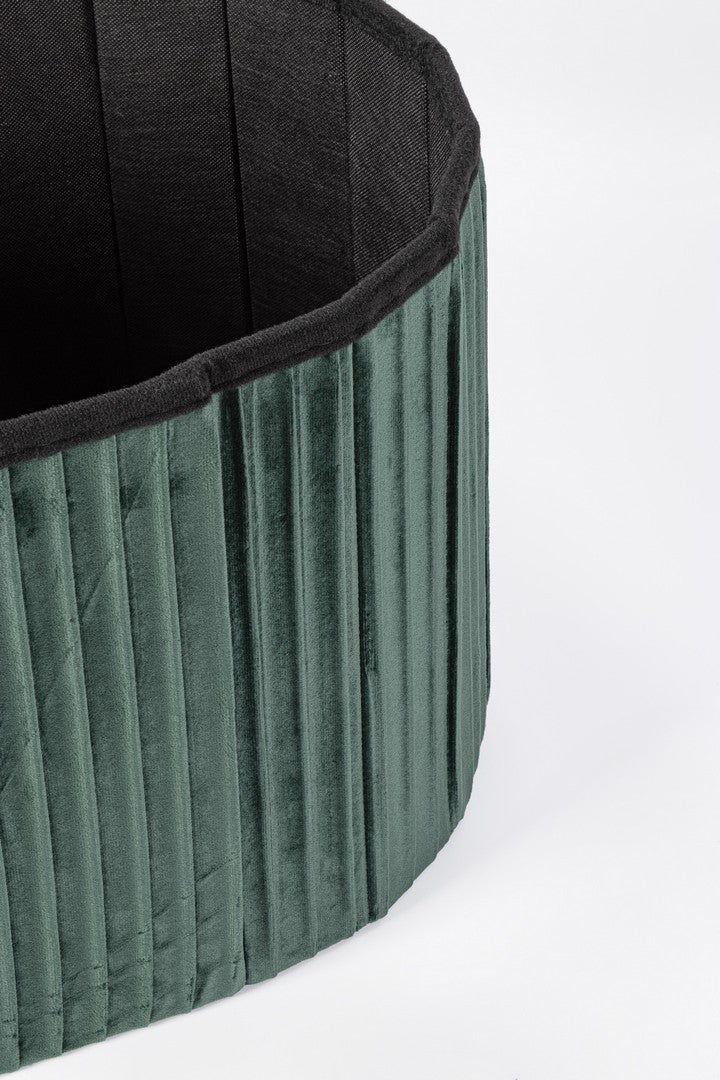 Pouf Oval De Depozitare Tapițat Catifea Verde, Jocelyn Bizzotto - Imagine 5