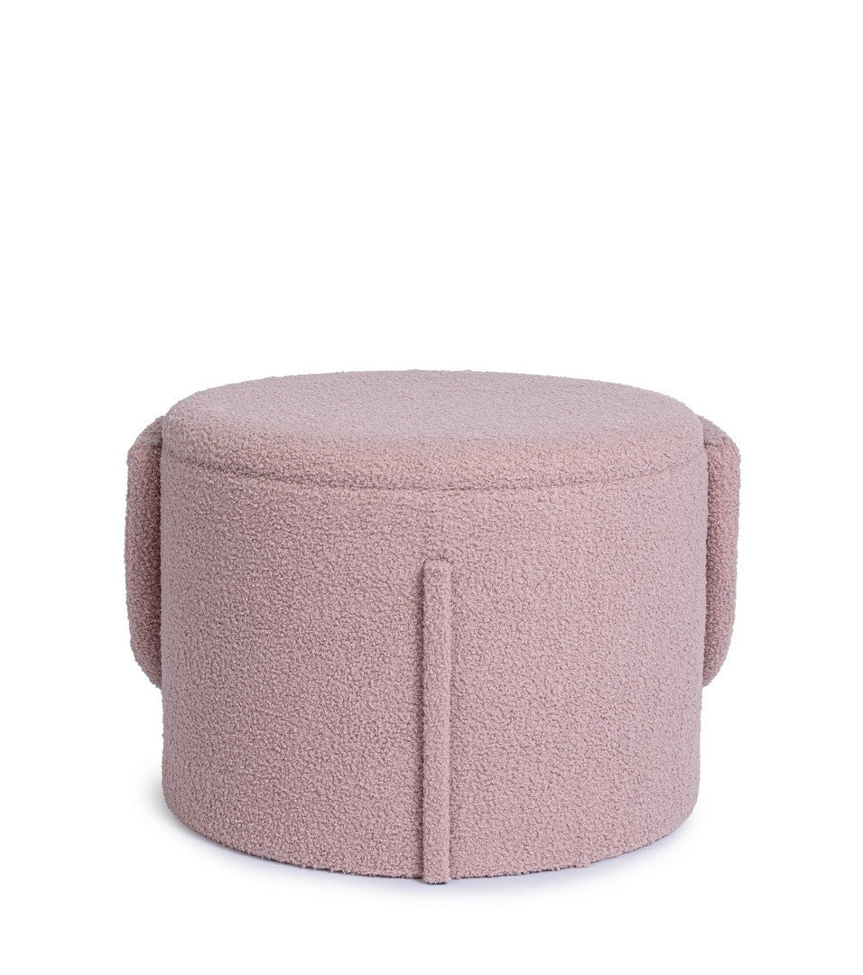 Pouf Tapițat Bouclé Roz Cu Depozitare, Anthea Bizzotto - Imagine 4