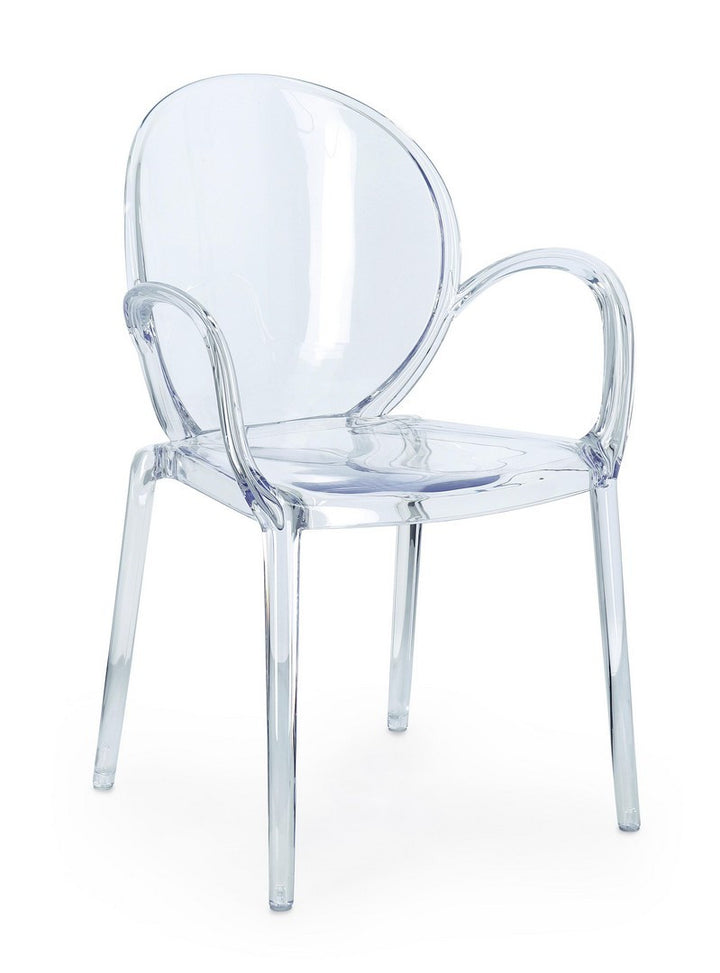 Scaun Dining Transparent Cu Brațe, Camilla Bizzotto - Imagine 1