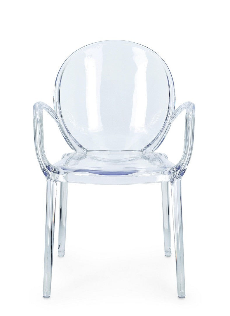Scaun Dining Transparent Cu Brațe, Camilla Bizzotto - Imagine 4