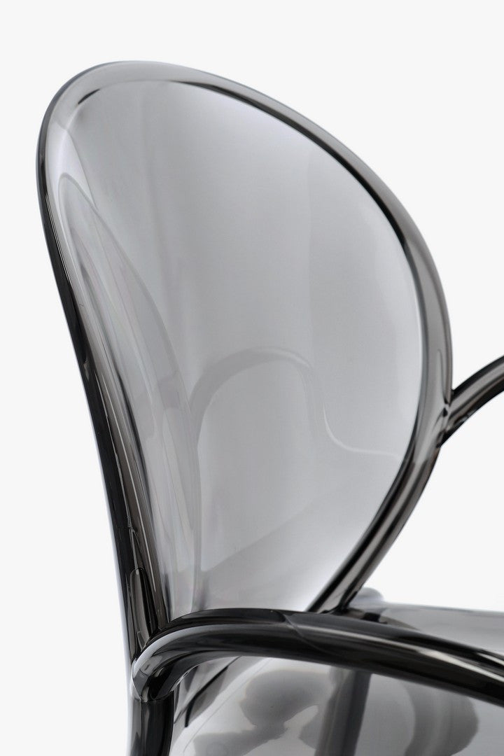 Scaun Dining Transparent Cu Brațe, Camilla Smoked Bizzotto - Imagine 7