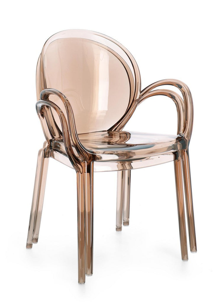 Scaun Dining Transparent Cu Brațe, Camilla Coffee Bizzotto - Imagine 9