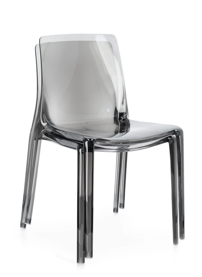 Scaun Dining Transparent Stivuibil Gri, Adele Bizzotto - Imagine 9
