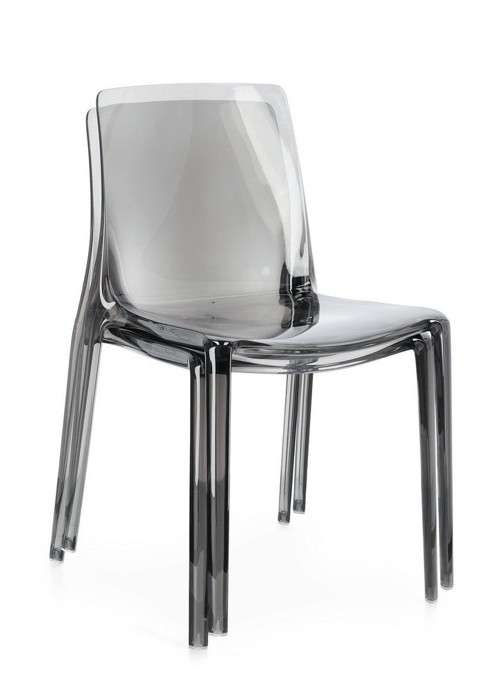 Scaun Dining Transparent Stivuibil Gri, Adele Bizzotto - Imagine 9