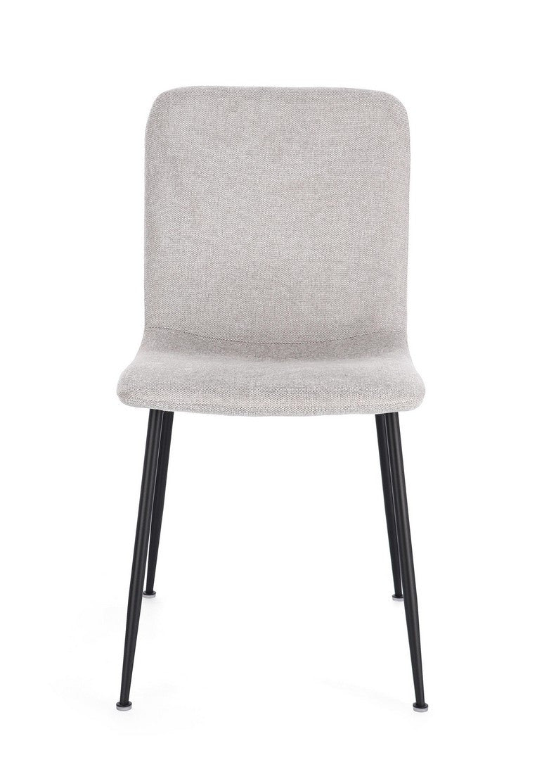 Scaun Dining Tapițat Textil Gri, Rinas Light Bizzotto - Imagine 4