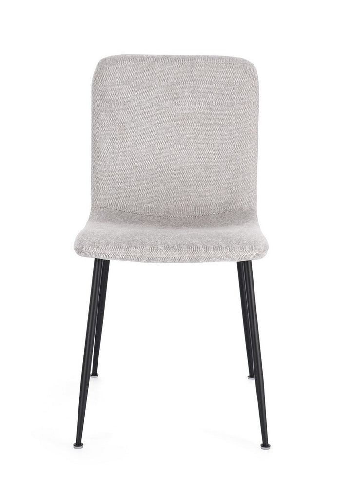Scaun Dining Tapițat Textil Gri, Rinas Light Bizzotto - Imagine 4