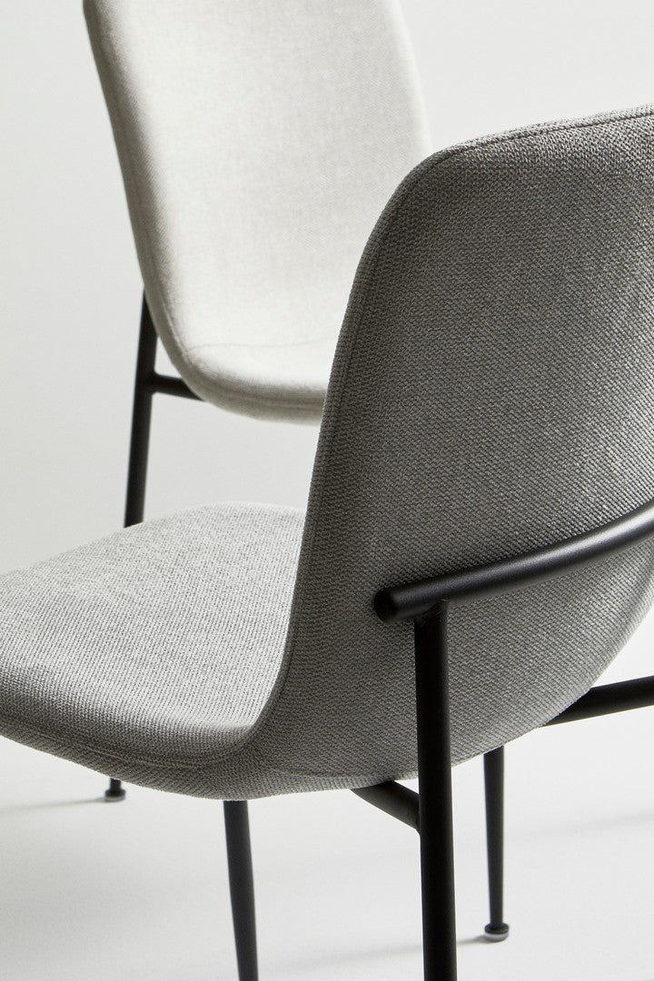 Scaun Dining Tapițat Textil Gri, Rinas Light Bizzotto - Imagine 9